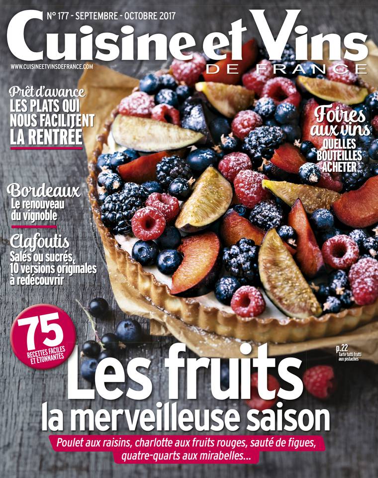 Cuisine et Vins de France 22 août 2017 Abonnement Cuisine et Vins de France Pas Cher BOUQUET ePresse.fr