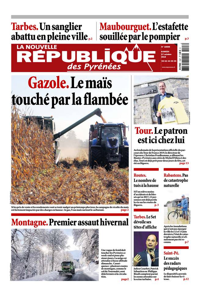 La Nouvelle République des Pyrénées 27 octobre 2018 La Nouvelle République des Pyrénées du 27 octobre 2018 à télécharger sur iPad