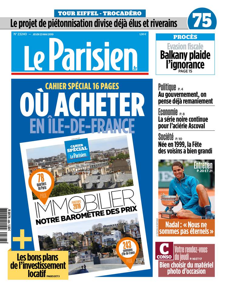 Le Parisien 23 mai 2019 Le Parisien du 23 mai 2019 à télécharger sur iPad