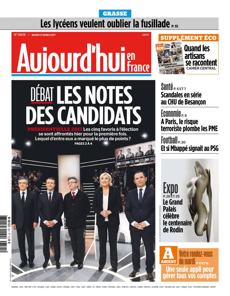 Aujourd'hui en France 21 mars 2017 Aujourd'hui en France du 21 mars 2017 à télécharger sur iPad