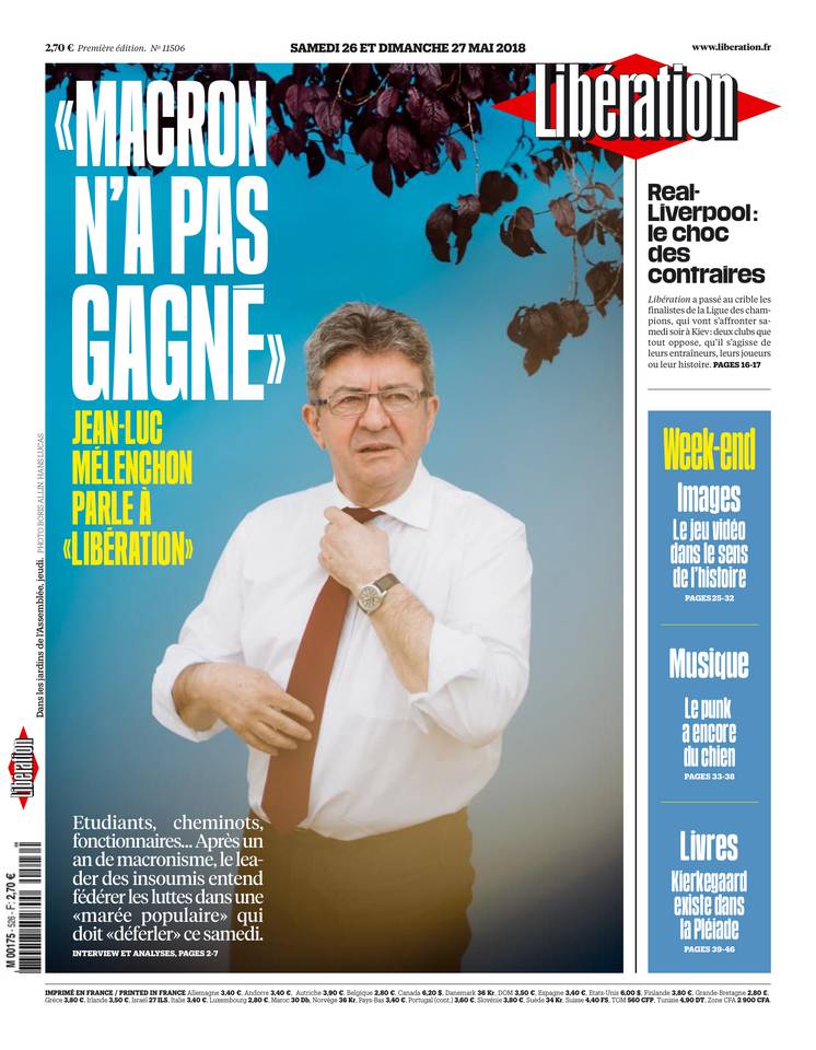Libération 26 mai 2018 Libération du 26 mai 2018 à télécharger sur iPad