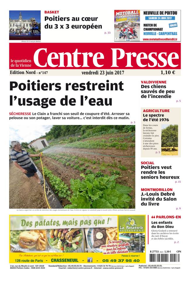 Centre Presse 23 juin 2017 Abonnement Centre Presse Pas Cher avec le BOUQUET INFO ePresse.fr