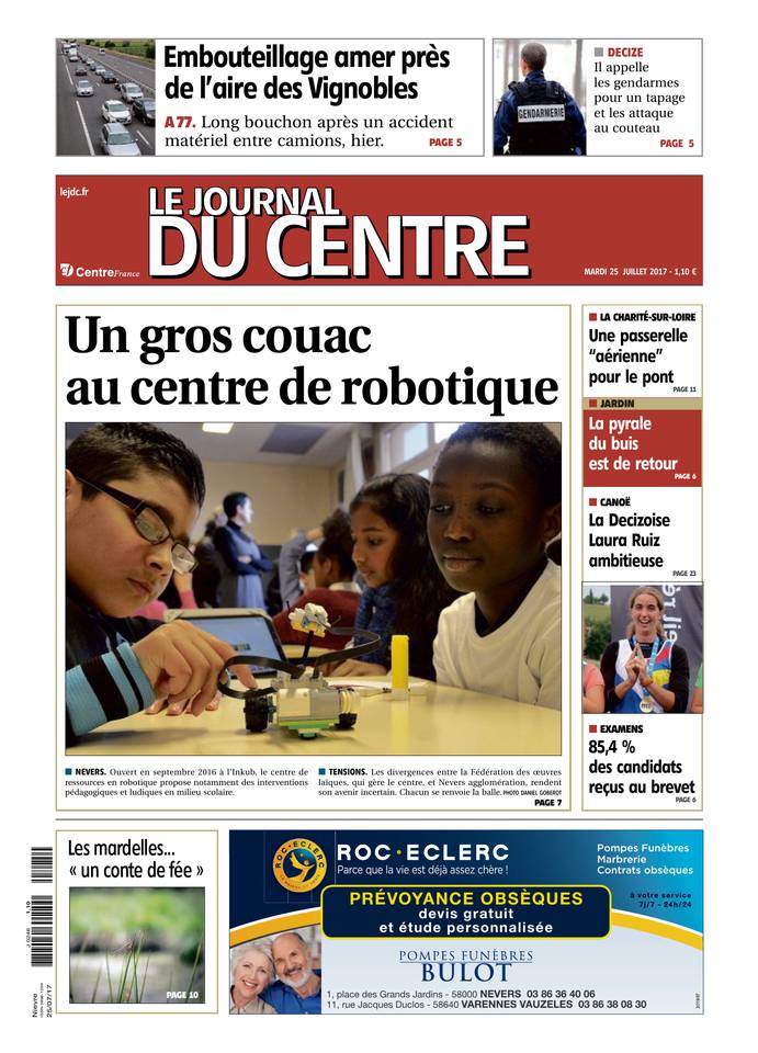 Le Journal du Centre 25 juillet 2017 Abonnement Journal du Centre Pas Cher avec le BOUQUET ePresse.fr