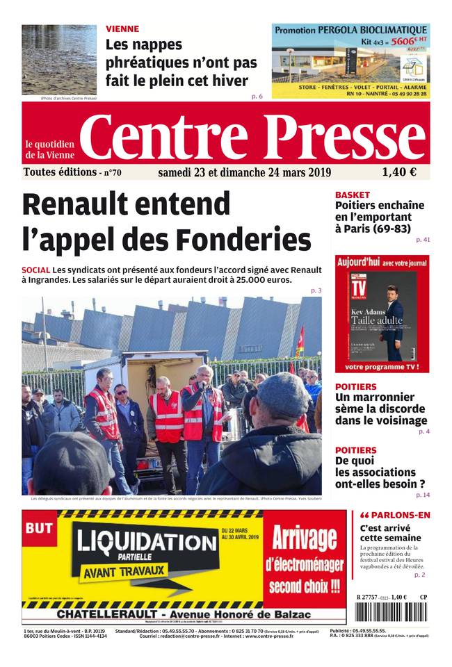 Centre Presse 23 mars 2019 Abonnement Centre Presse Pas Cher avec le BOUQUET INFO ePresse.fr