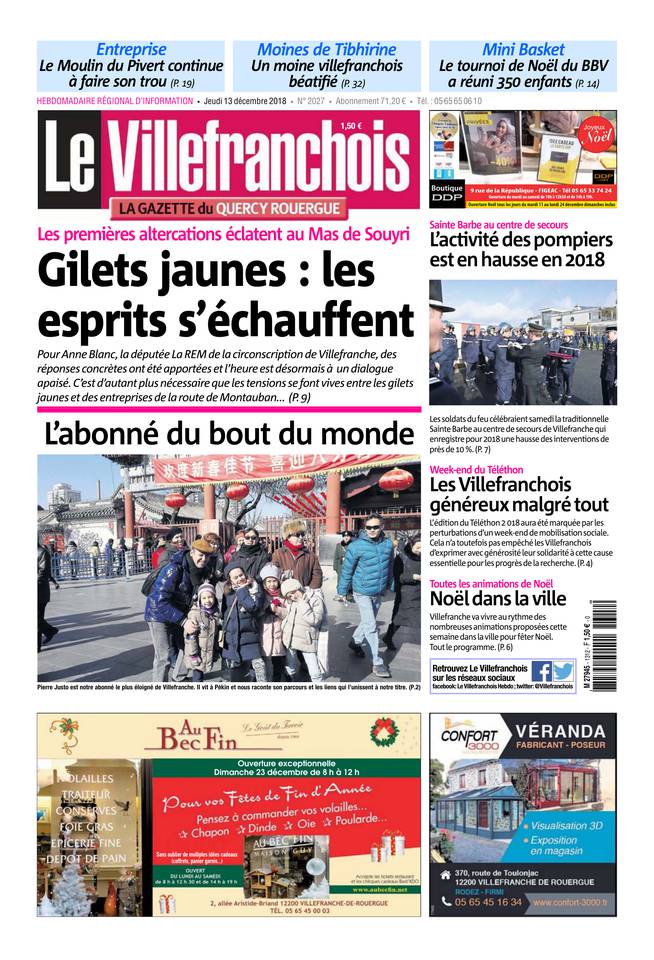 Le Villefranchois 13 décembre 2018 Le Villefranchois du 13 décembre 2018