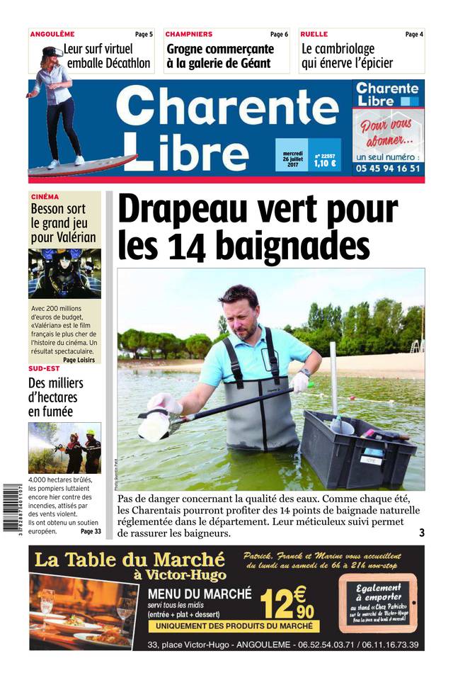 Charente Libre 26 juillet 2017 Abonnement Charente Libre Pas Cher avec BOUQUET INFO ePresse.fr