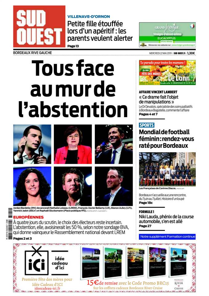 Sud Ouest 22 mai 2019 Abonnement Sud Ouest Pas Cher avec BOUQUET INFO ePresse.fr