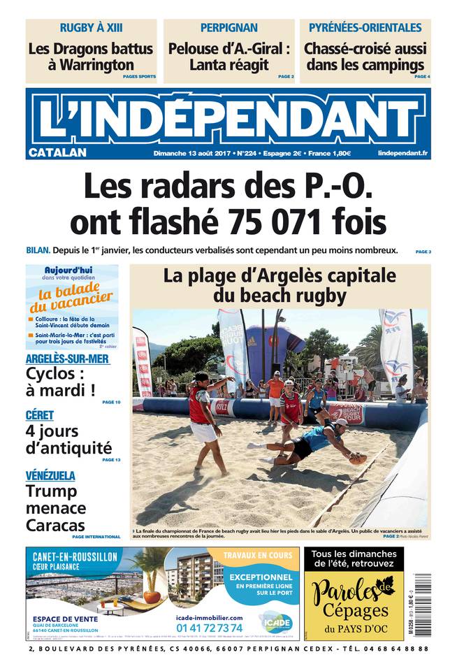 L'Indépendant 13 août 2017 L'Indépendant du 13 août 2017 à télécharger sur iPad