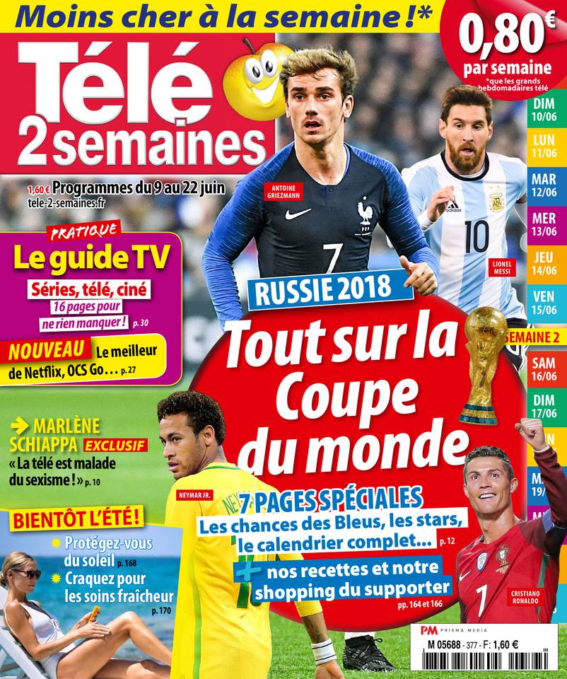 Télé 2 Semaines 04 juin 2018 Télé 2 Semaines N°377 du 04 juin 2018 à télécharger sur iPad