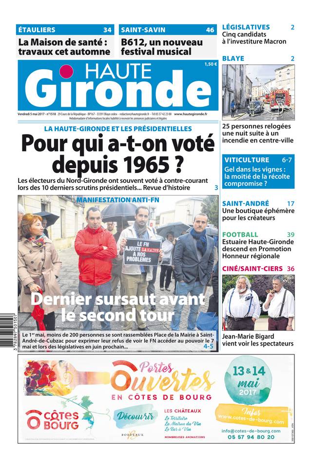 Haute Gironde 05 mai 2017 Haute Gironde du 05 mai 2017 à télécharger sur iPad