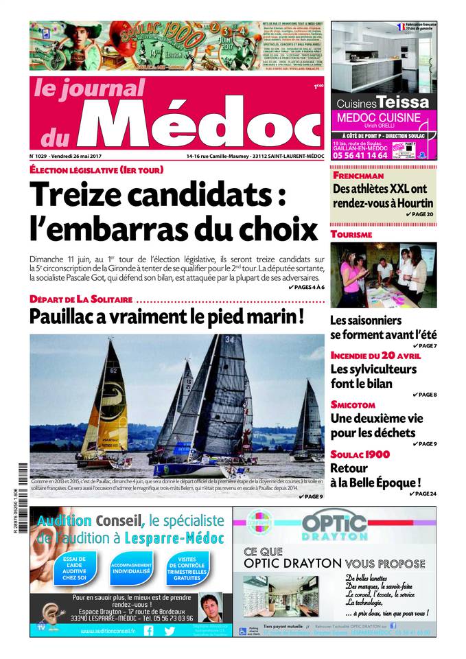 Le Journal du Médoc 25 mai 2017 Abonnement Le Journal du Médoc Pas Cher avec BOUQUET INFO ePresse.fr