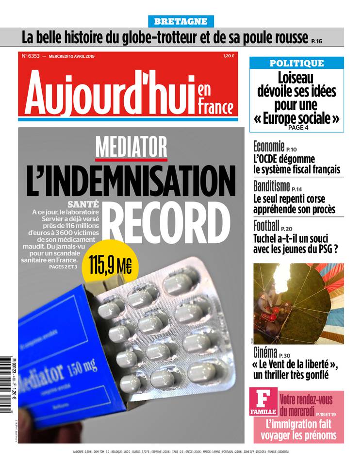 Aujourd'hui en France 10 avril 2019 Aujourd'hui en France du 10 avril 2019 à télécharger sur iPad