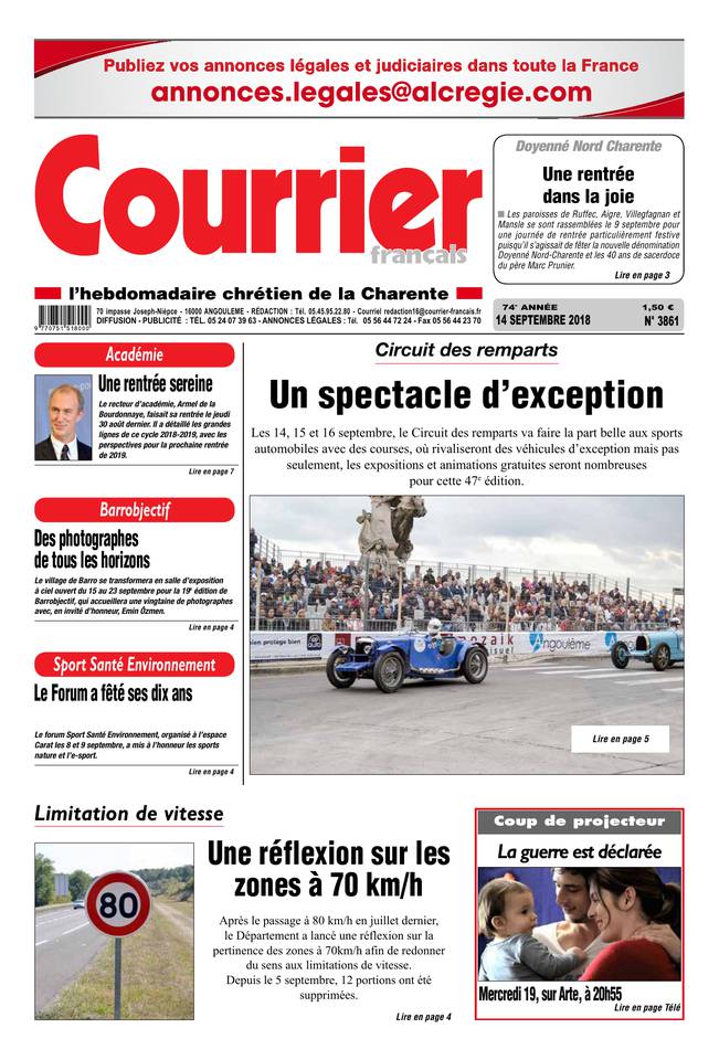 Courrier Français 14 septembre 2018 Courrier Français