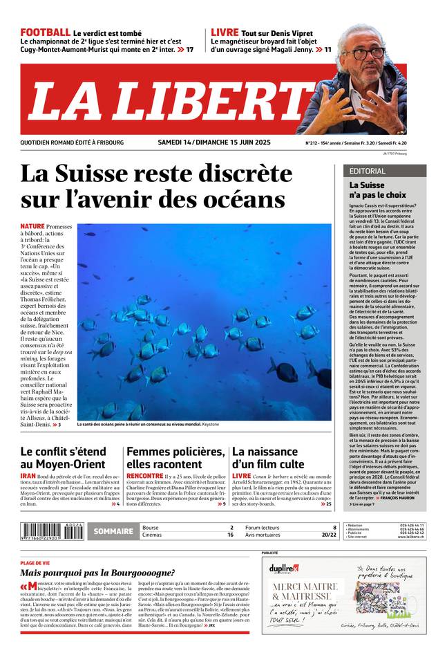 Couverture du magazine en date du 2025-06-14