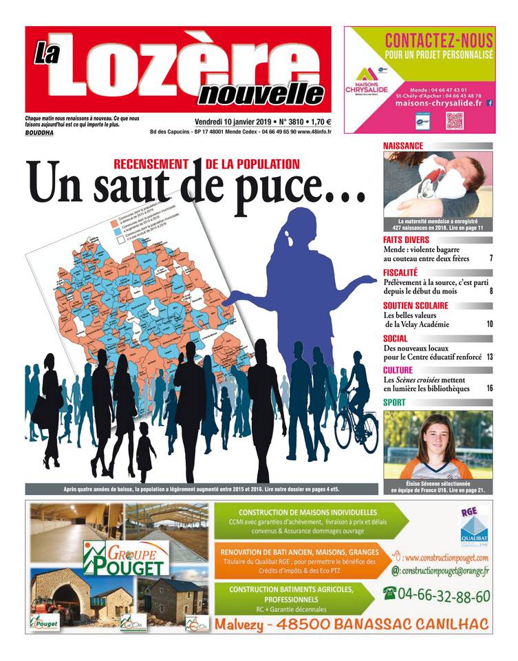 La Lozère Nouvelle 10 janvier 2019 Abonnement La Lozère Nouvelle Pas Cher avec le BOUQUET INFO ePresse.fr