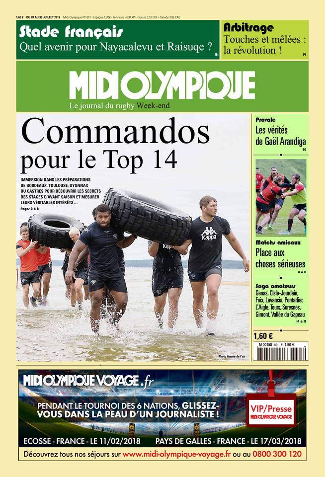 Midi Olympique Vert 28 juillet 2017 Midi Olympique Vert du 28 juillet 2017 à télécharger sur iPad