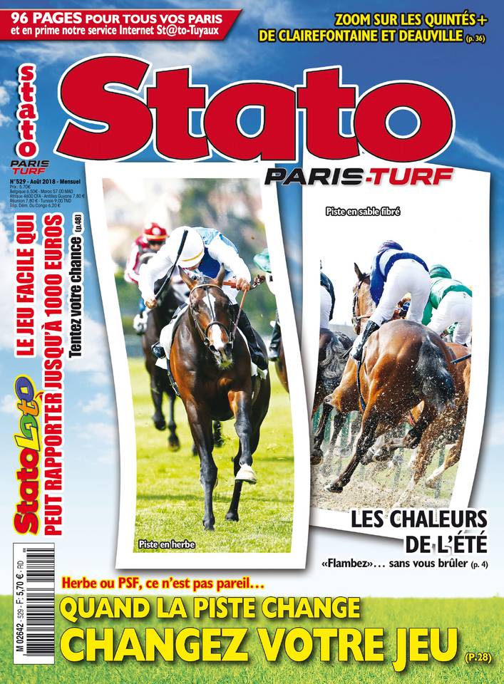 Stato Turf Magazine 01 août 2018 Abonnement Stato Turf Mag Pas Cher avec le BOUQUET ePresse.fr