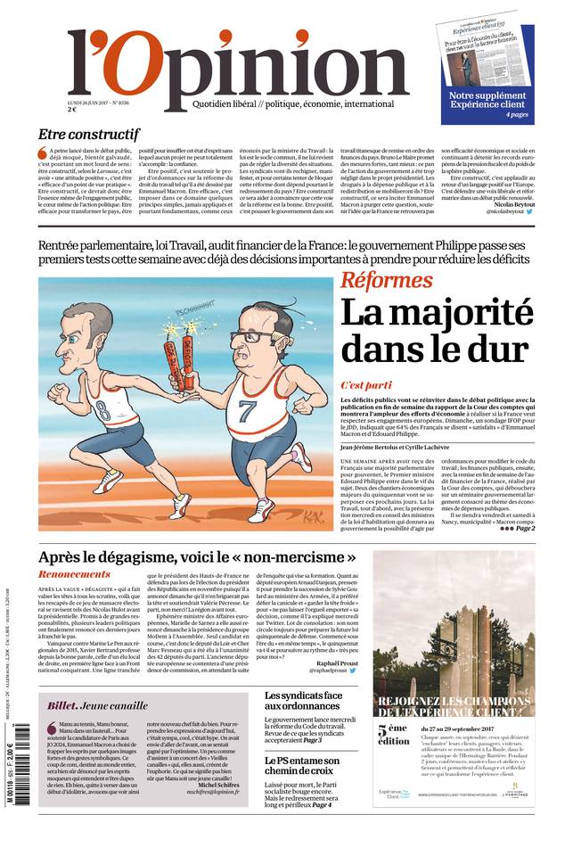 L'Opinion 26 juin 2017 Abonnement à L’Opinion Pas Cher avec le BOUQUET INFO ePresse.fr