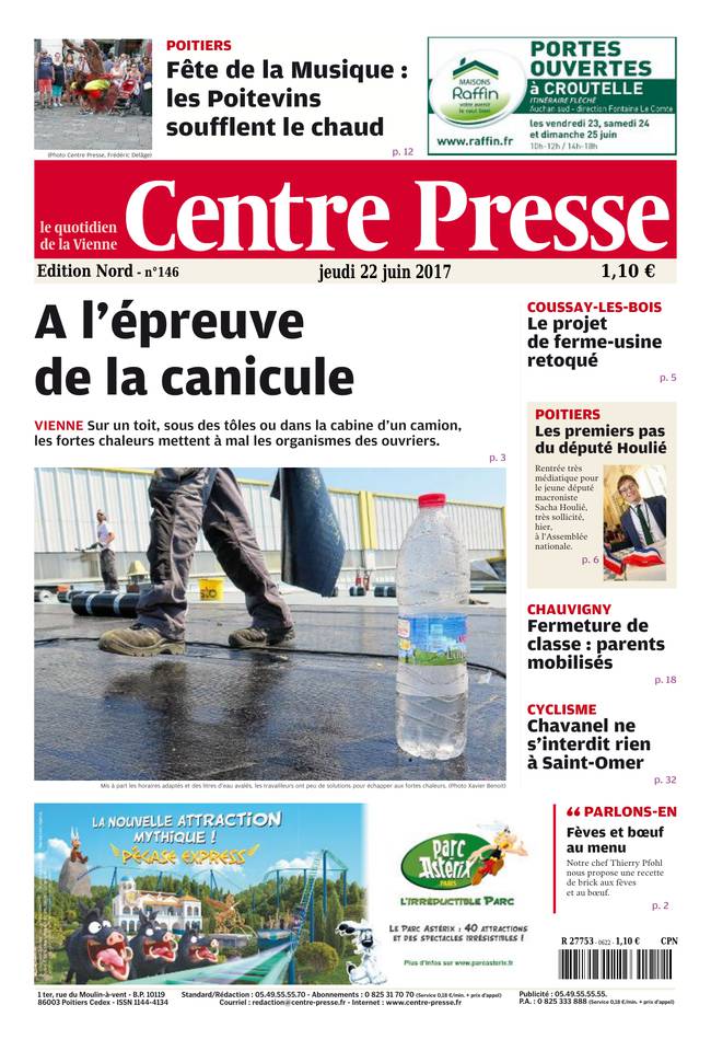 Centre Presse 22 juin 2017 Abonnement Centre Presse Pas Cher avec le BOUQUET INFO ePresse.fr