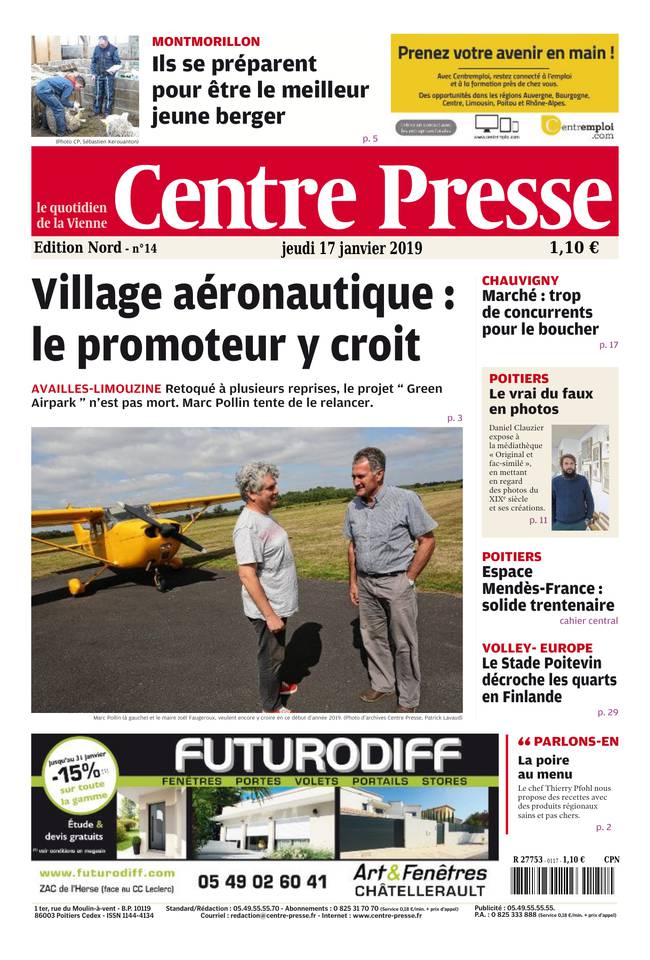 Centre Presse 17 janvier 2019 Abonnement Centre Presse Pas Cher avec le BOUQUET INFO ePresse.fr