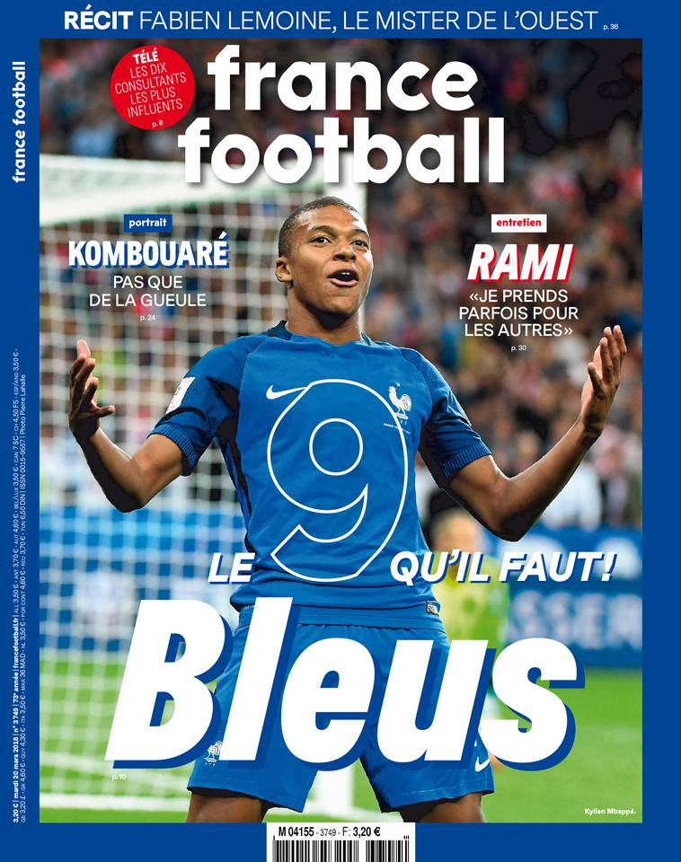 France Football 20 mars 2018 France Football du 20 mars 2018 à télécharger sur iPad