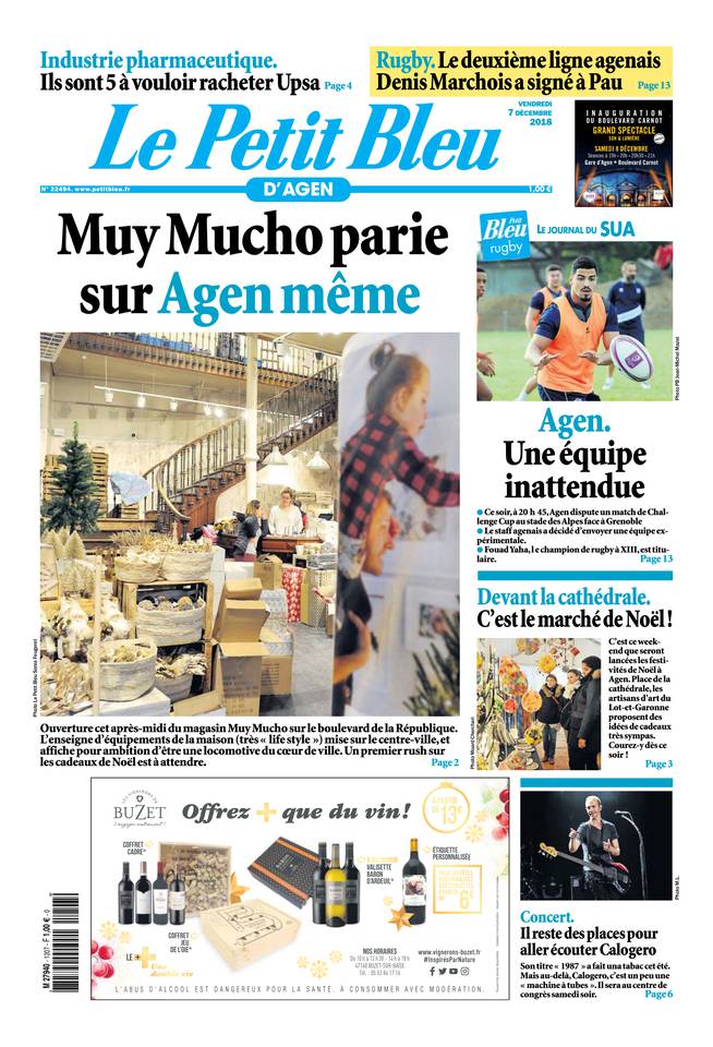 Le Petit Bleu d'Agen 07 décembre 2018 Le Petit Bleu d'Agen du 07 décembre 2018 à télécharger sur iPad