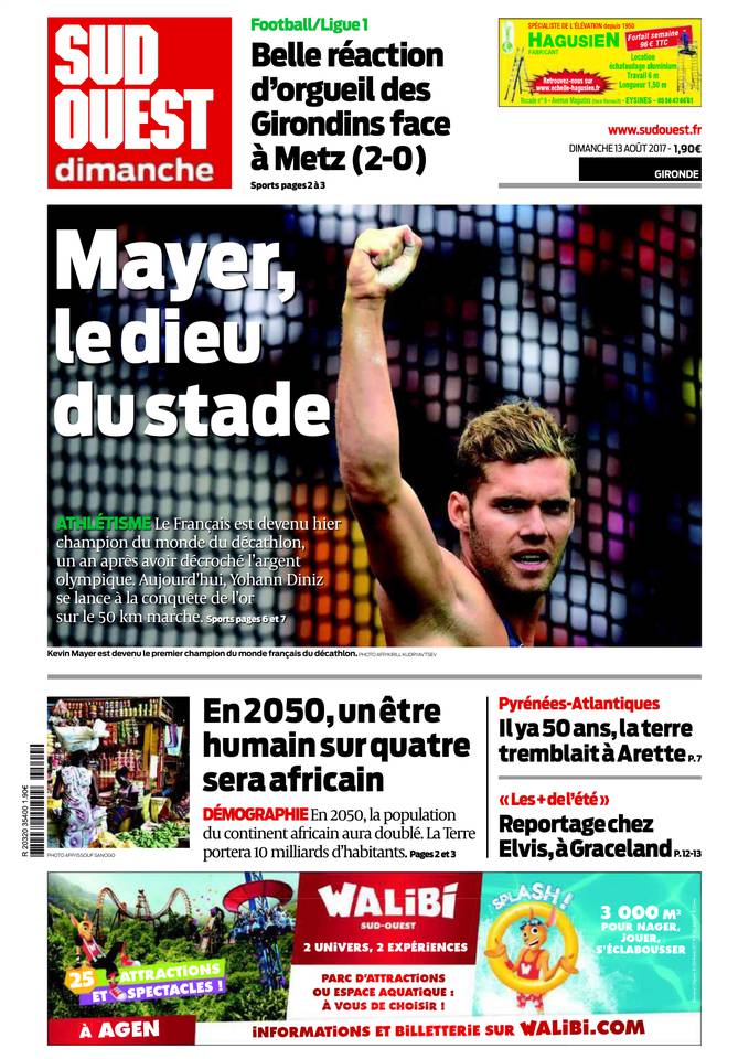 Sud Ouest Dimanche 13 août 2017 Sud Ouest Dimanche du 13 août 2017 à télécharger sur iPad