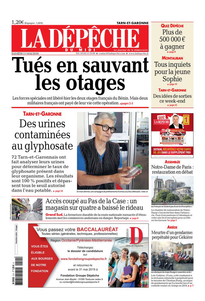 La Dépêche du Midi 11 mai 2019 La Dépêche du Midi du 11 mai 2019 à télécharger sur iPad