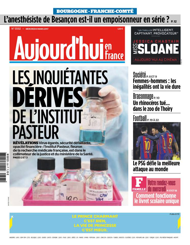 Aujourd'hui en France 08 mars 2017 Aujourd'hui en France du 08 mars 2017 à télécharger sur iPad