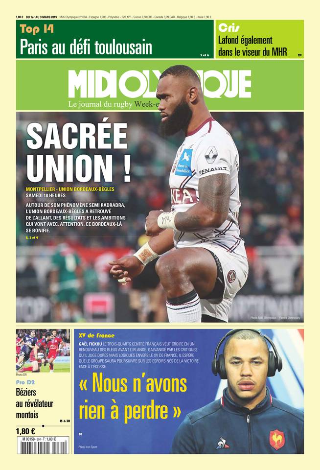Midi Olympique Vert 01 mars 2019 Midi Olympique Vert N°684 du 01 mars 2019 à télécharger sur iPad