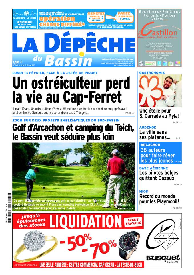 La Dépêche du Bassin 15 février 2017 La Dépêche du Bassin du 15 février 2017 à télécharger sur iPad