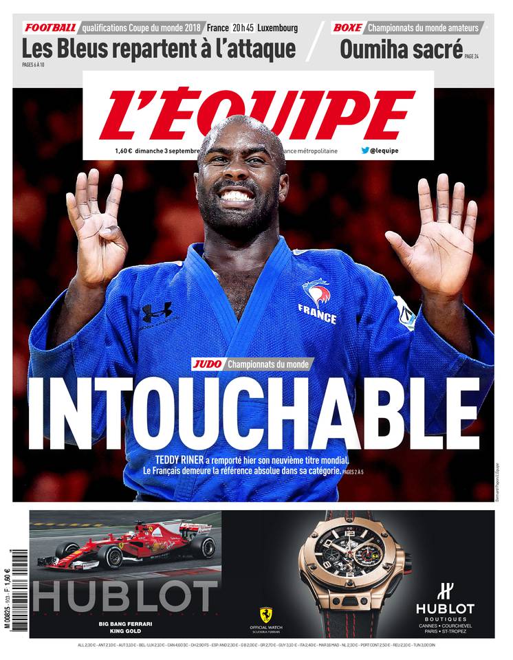 L'Équipe 03 septembre 2017 L'Équipe du 03 septembre 2017 à télécharger sur iPad