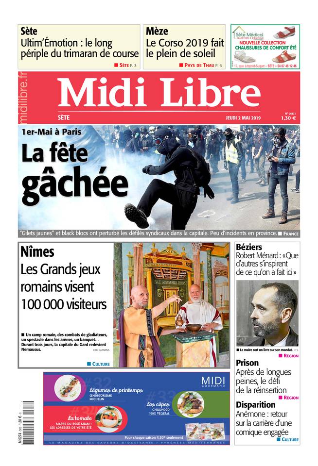 Midi Libre 02 mai 2019 Midi Libre du 02 mai 2019 à télécharger sur iPad