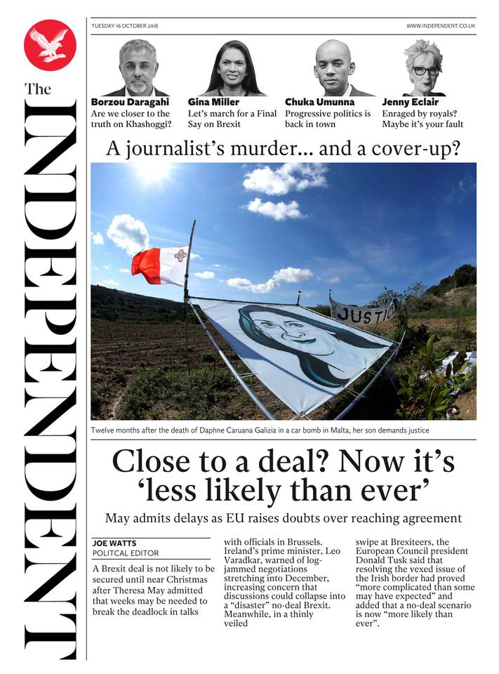 The Independent 16 octobre 2018 Abonnement The Independent Pas Cher avec le BOUQUET INFO ePresse.fr