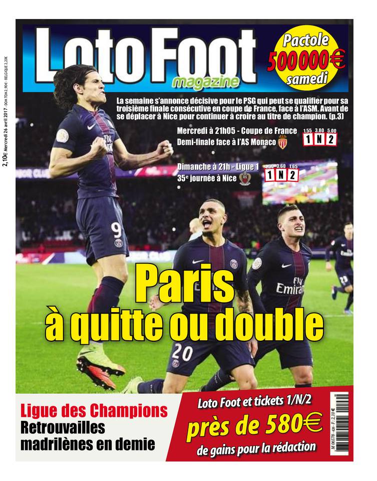 Loto Foot Magazine 26 avril 2017 Loto Foot Magazine du 26 avril 2017 à télécharger sur iPad