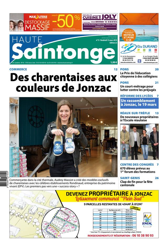 Haute Saintonge 15 mars 2019 Abonnement Haute Saintonge Pas Cher avec BOUQUET INFO ePresse.fr