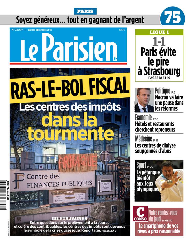 Le Parisien 06 décembre 2018 Le Parisien du 06 décembre 2018 à télécharger sur iPad