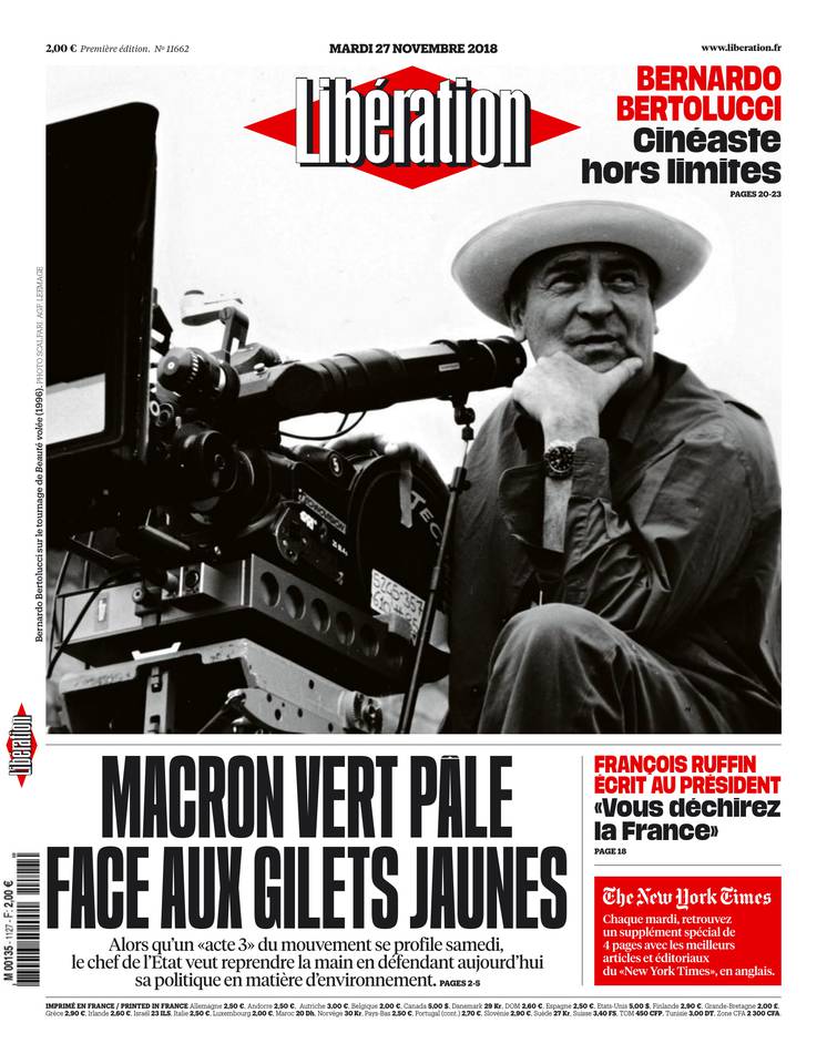 Libération 27 novembre 2018 Libération du 27 novembre 2018 à télécharger sur iPad