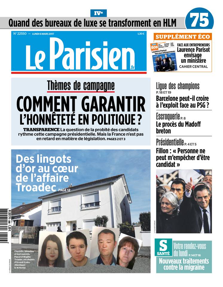 Le Parisien 06 mars 2017 Le Parisien du 06 mars 2017 à télécharger sur iPad