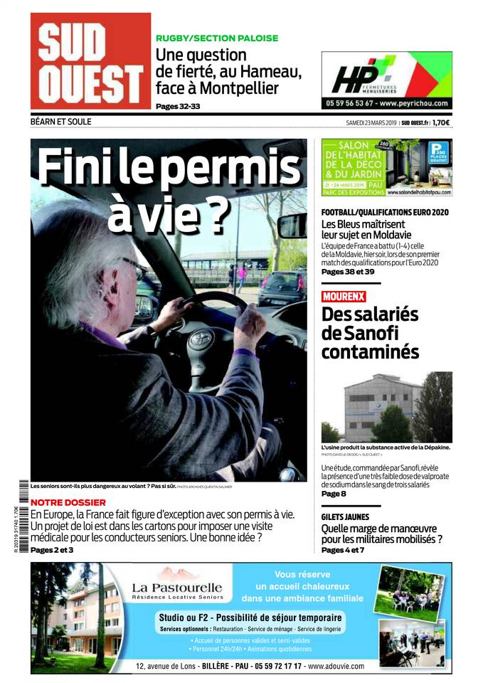 Sud Ouest 23 mars 2019 Abonnement Sud Ouest Pas Cher avec BOUQUET INFO ePresse.fr