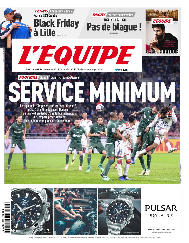 L'Équipe 24 novembre 2018 L'Équipe du 24 novembre 2018 à télécharger sur iPad