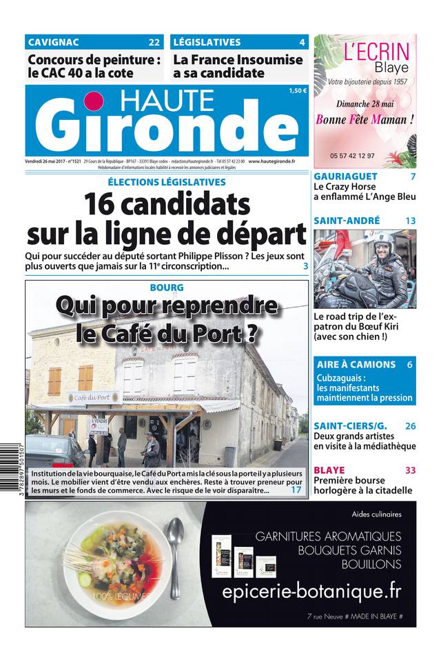 Haute Gironde 25 mai 2017 Haute Gironde du 25 mai 2017 à télécharger sur iPad