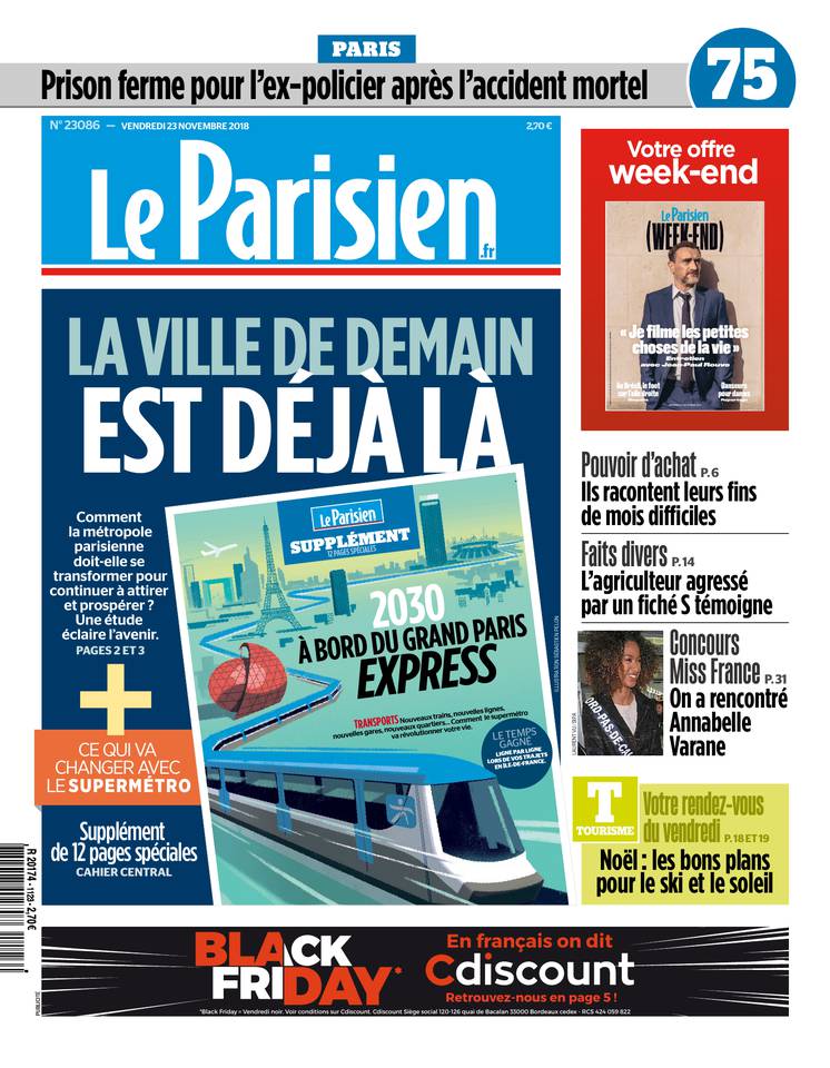 Le Parisien 23 novembre 2018 Le Parisien du 23 novembre 2018 à télécharger sur iPad