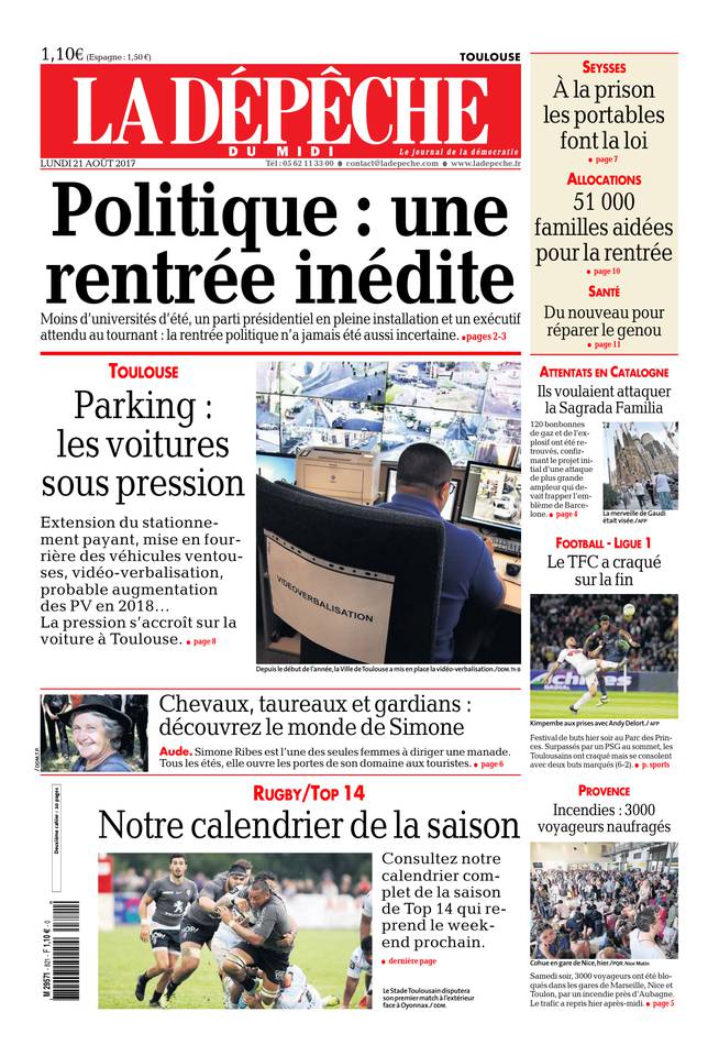 La Dépêche du Midi 21 août 2017 Abonnement à La Dépêche du Midi Pas Cher avec le BOUQUET ePresse.fr
