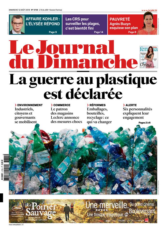 Le Journal du Dimanche 12 août 2018 Abonnement Journal du Dimanche Pas Cher avec le BOUQUET ePresse.fr