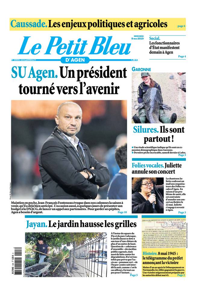 Le Petit Bleu d'Agen 08 mai 2019 Le Petit Bleu d'Agen du 08 mai 2019 à télécharger sur iPad