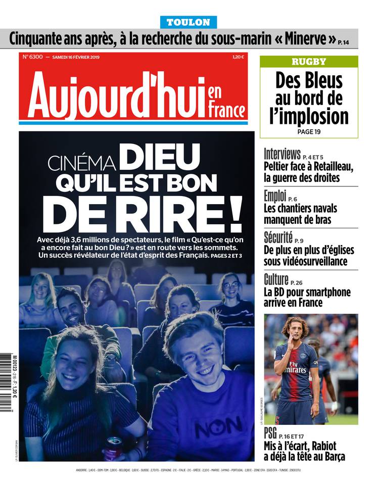 Aujourd'hui en France 16 février 2019 Aujourd'hui en France du 16 février 2019 à télécharger sur iPad