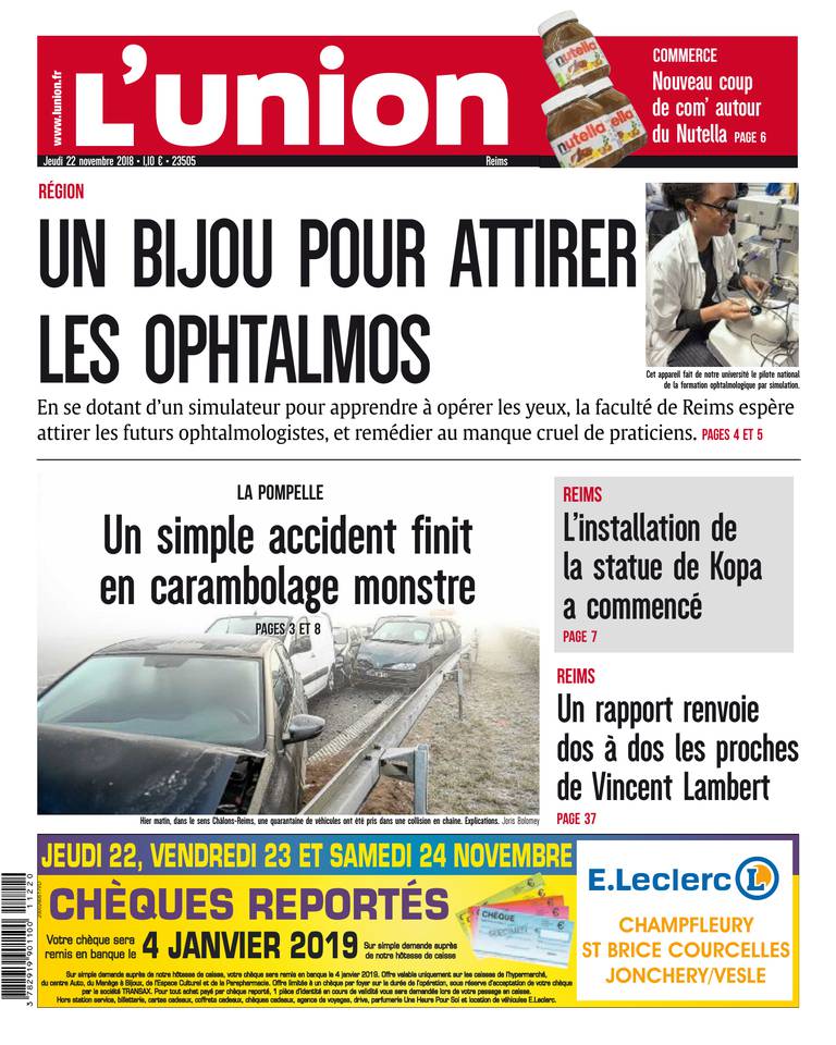 L'Union Ardennes 22 novembre 2018 L'Union Ardennes du 22 novembre 2018 à télécharger sur iPad