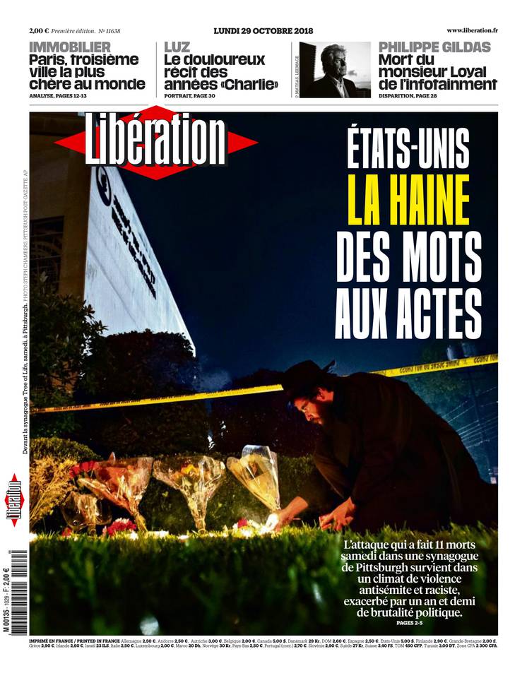 Libération 29 octobre 2018 Libération du 29 octobre 2018 à télécharger sur iPad