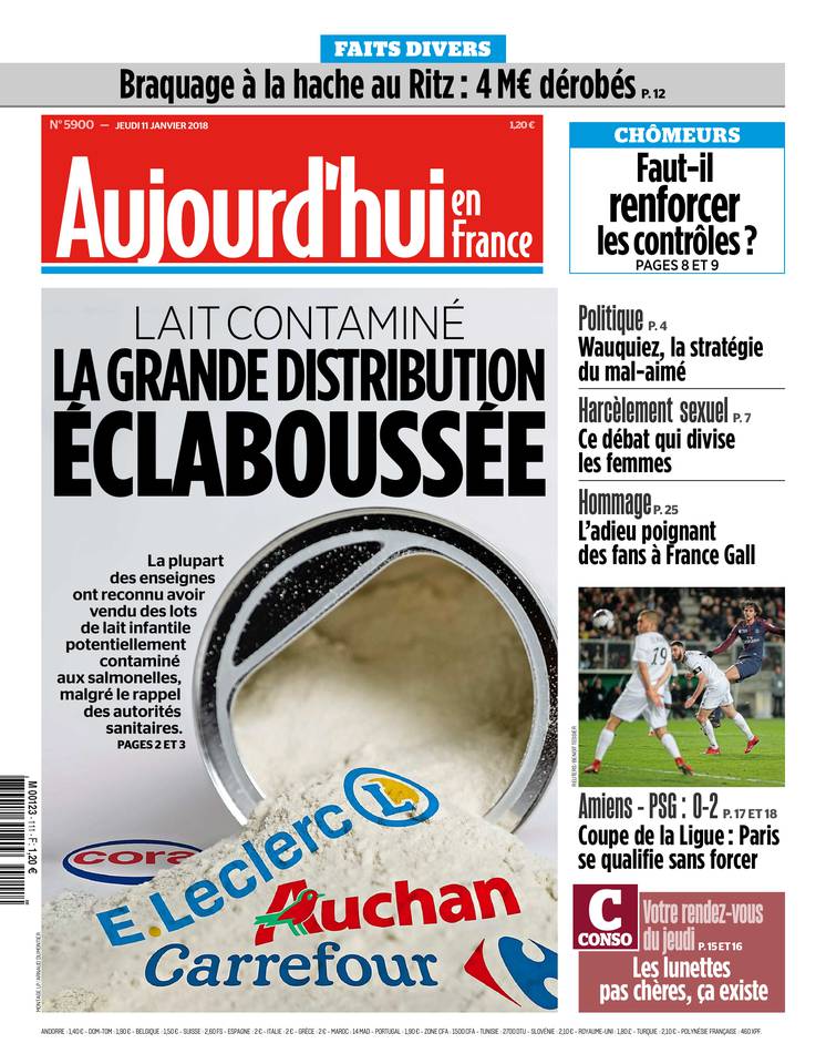 Aujourd'hui en France 11 janvier 2018 Aujourd'hui en France du 11 janvier 2018 à télécharger sur iPad